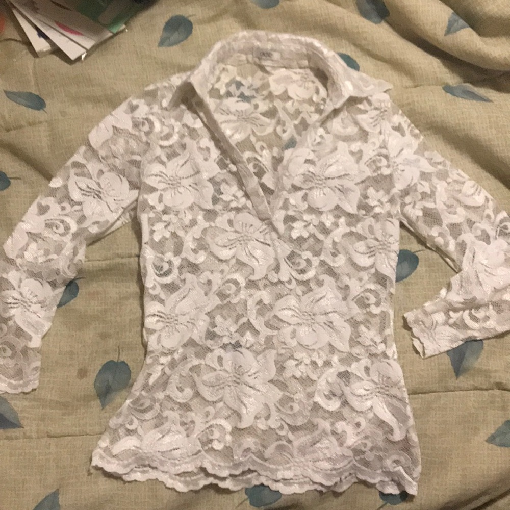 White lace blouse
